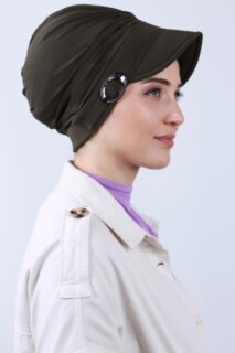 قبعة ملتوية بونيه كاكي - 
