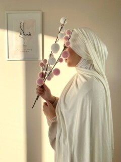 Ready To Wear - كريم جيرسي بريميوم - Hijab