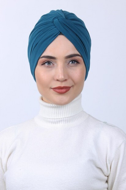 Bonnet Knot Bleu Pétrole - 