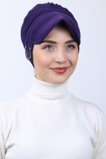 Buckled Hat Bonnet Purple - 100285190 - 