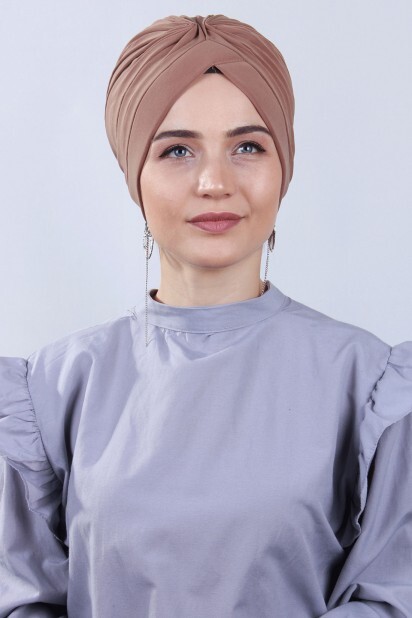 Double Side Bonnet - Nevrulu Double-Sided Bonnet Taba - 100285434 - Hijab