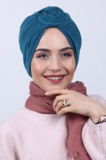 بونيه روز عقدة ثنائية الاتجاه أزرق بترولي - 