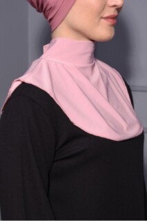 Snap Button Hijab Collar Powder Pink