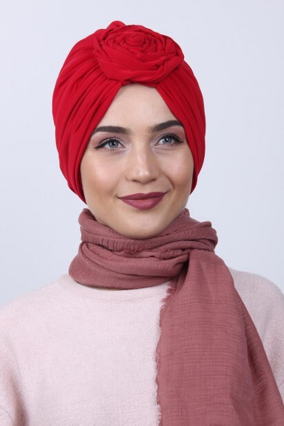 Bidirectional Rose Knot Bonnet Red - 100284857 - 