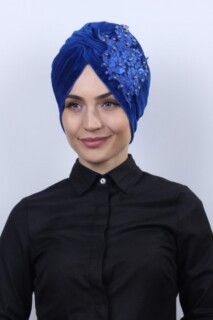 Bonnet & Turban - Velvet Guipure Vera Bone Sax - 100283065 - Hijab