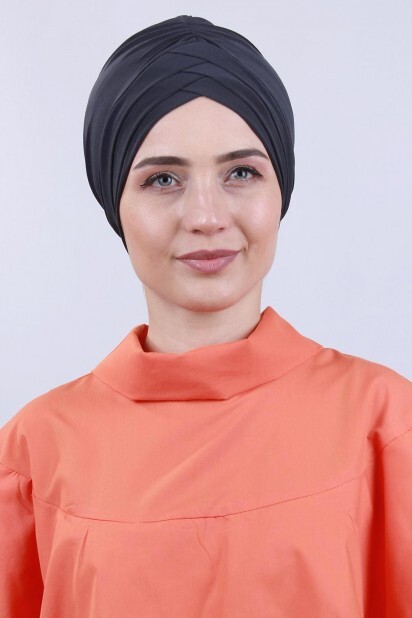 Bonnet Double Face 3 Rayures Fumé - Hijab