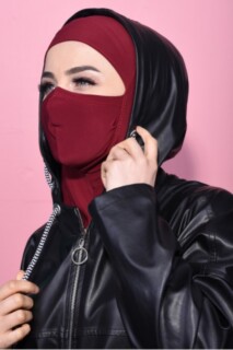 Masked Sport Hijab Claret Red