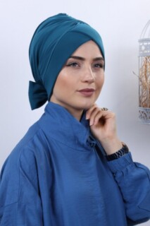 Bowtied Double-Sided Cap Petrol Blue - 100285295 - 