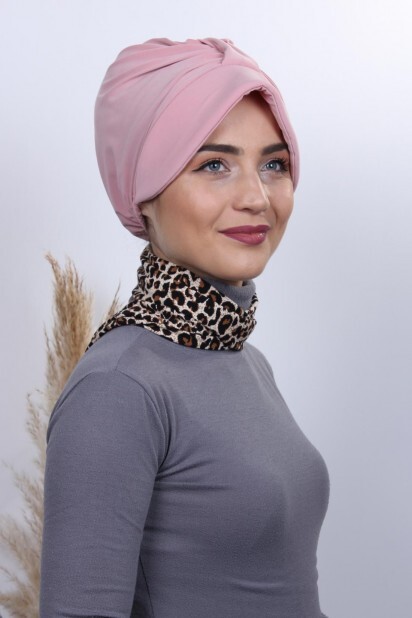 Scarf Hat Bonnet Powder Pink - 100284999 - 