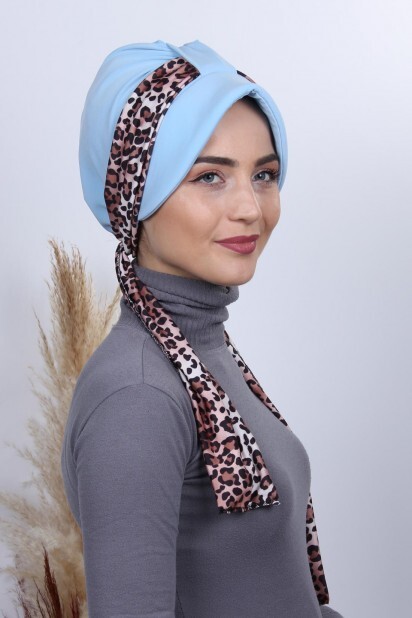 Scarf Hat Cap Baby Blue - 100284986 - 