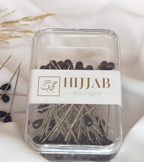 Hijab Needle Pins - 50 pcs Hijab Needle Pin - Black - 100298852 - Hijab