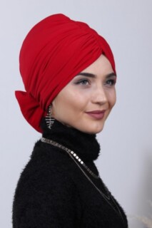 Casquette Bidirectionnelle Rouge avec Noeud Rempli - 