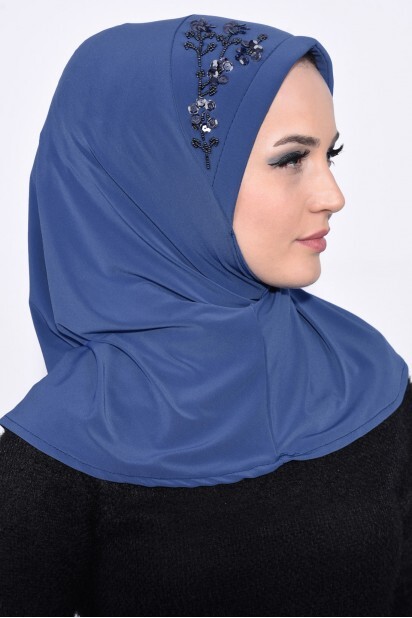 Practical Sequin Hijab Indigo - 100285504 - 