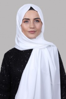 Medine ipegi Shawl - Châle soie de médine Ecru - Hijab