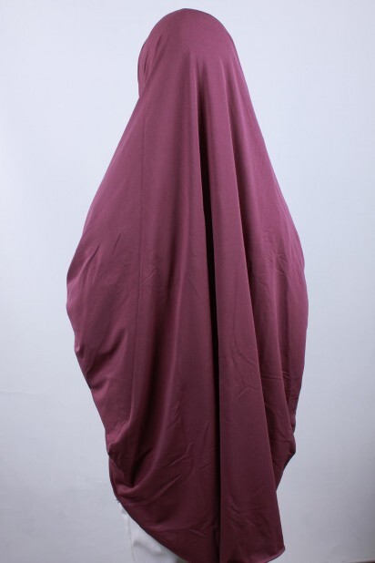 5XL Veiled Hijab Dark Rose - 100285103 - 