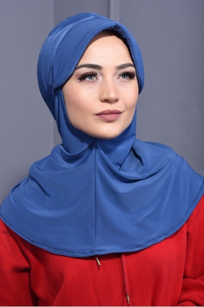 Cap-Hat Style - Sports Hat Scarf Indigo - 100285638 - Hijab