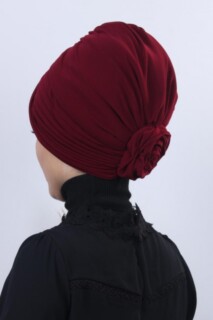 Two Way Rose Knot Bone Claret Red