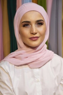 Ready Made Practical Bonnet Shawl Powder Pink - 100285541 - 