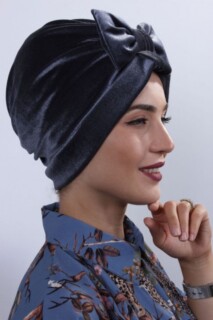Velours Noeud Os Anthracite - 