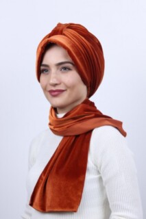 Cap-Hat Style - Velvet Shawl Hat Bonnet Tile - 100283140 - Hijab