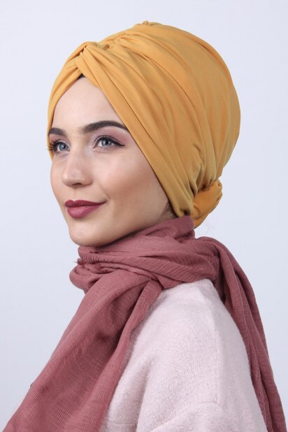 Two Way Rose Knot Bone Mustard Yellow