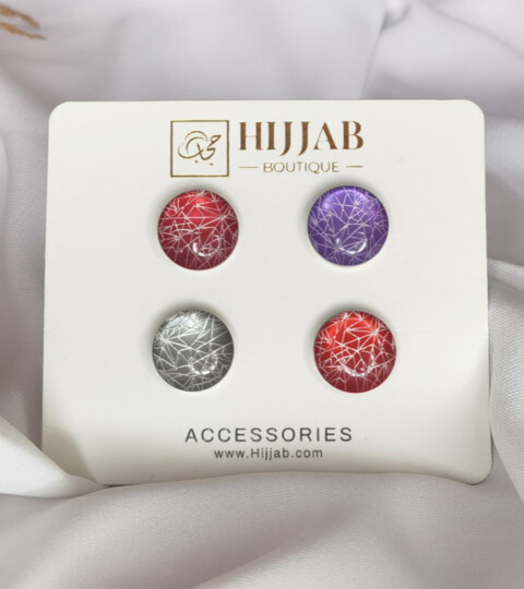 Magnetic Brooches - 4 Pcs ( 4 pair ) Islam Women Scarves Magnetic Brooch Pin - Hijab
