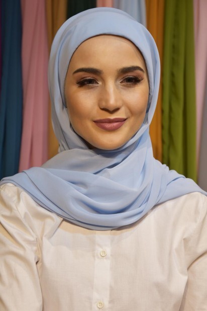 Ready Made Practical Bonnet Shawl Baby Blue - 100285521 - 