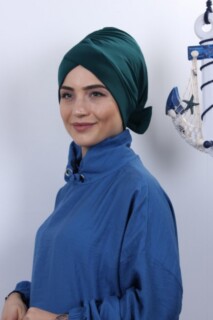 Reversible Bonnet Emerald Green with Bow