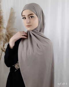 Crepe Shawl - Crepe shawl Taupe - - Crepe shawl Taupe 100318071 - Hijab