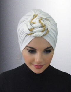 Ready Made Donut Cap Color-White