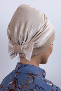 Velours Noeud Os Beige - 