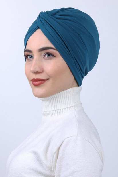 Bonnet Knot Bleu Pétrole - 