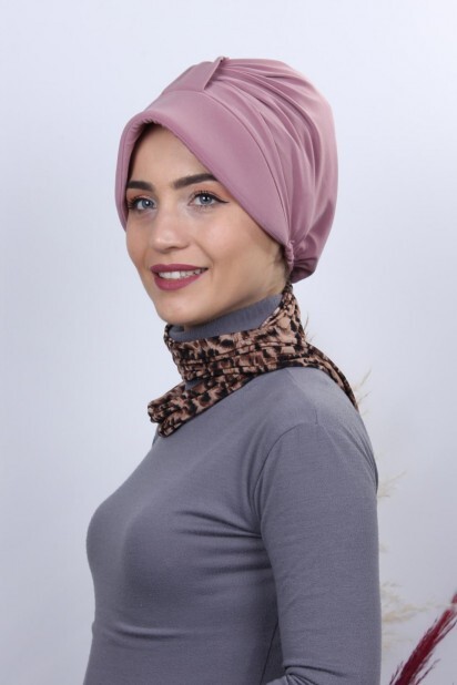 Scarf Hat Bonnet Dried Rose - 100284996 - 