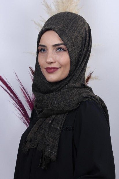 Knitwear Practical Hijab Shawl Khaki Green
