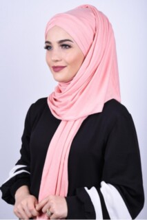 Combed Cotton 3-Striped Shawl Salmon - 100285219 - 