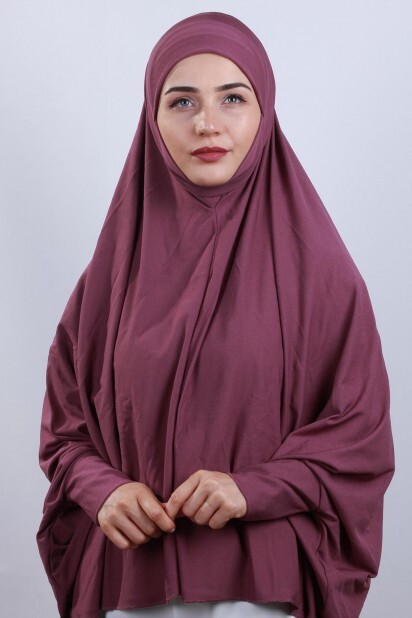 5XL Veiled Hijab Dark Rose - 100285103 - 