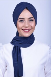 All Occasions Bonnet - Shirred Tie Bone Indigo - 100285553 - Hijab