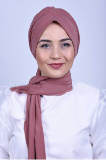All Occasions Bonnet - Shirred Tie Bone Dried Rose - 100285550 - Hijab