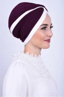 Bicolore Vera Bonnet Prune - 