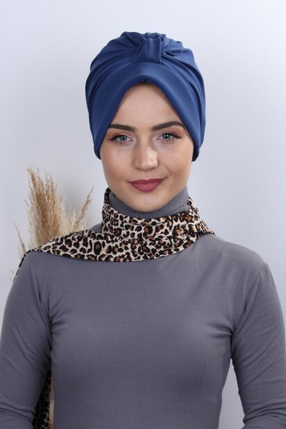 Scarf Hat Bone Indigo - 100284987 - 