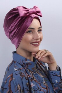Papyon Model Style - Bonnet Noeud Velours Rose Séchée - Hijab