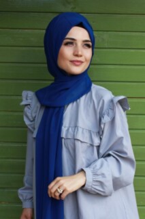 Plain Chiffon Shawl Sax - 100285462 - 