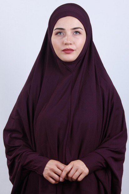 5XL حجاب محجبات بنفسجي - 