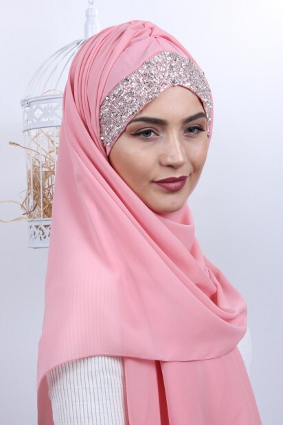 Stone Design Bonnet Châle Saumon - 