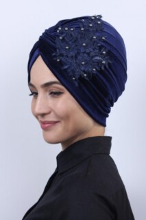 Velours Guipure Vera Os Bleu Marine - 