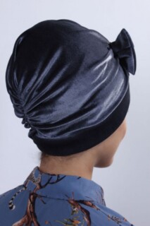 Velours Noeud Os Anthracite - 