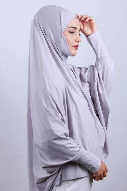 5XL Veiled Hijab Gray - 100285099 - 