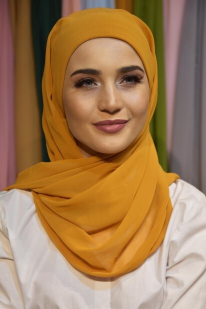 Ready Practical Bonnet Shawl Mustard Yellow - 100285531 - 