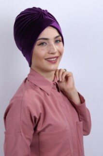 Velvet Nevru Bonnet Purple