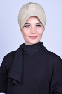 Evening Model - Silvery Hat Bonnet Gold Yellow - 100285591 - Hijab